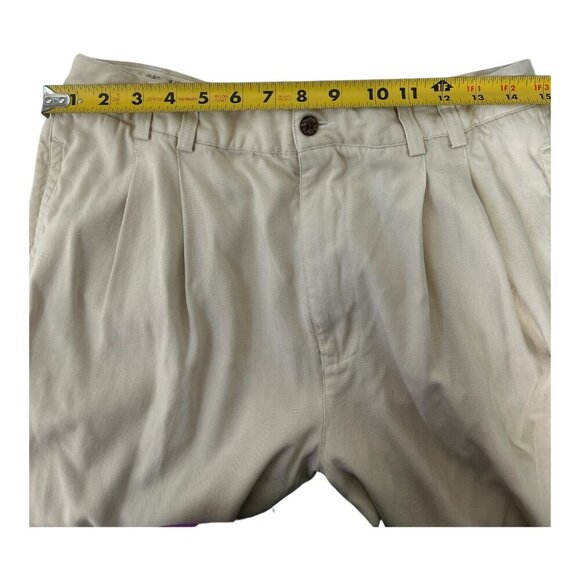 JOSEPH & FEISS Mens Tan SILK Pleated Dress/Casual Slacks Pants Sz 34/29 Vacation - Picture 8 of 12